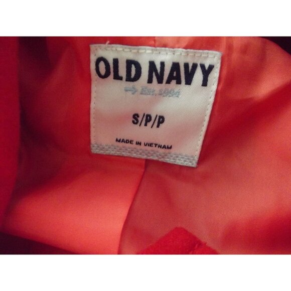 Old Navy Peacoat Womens Size Small Radiant Red Toggle Hooded Pockets - Picture 5 of 14